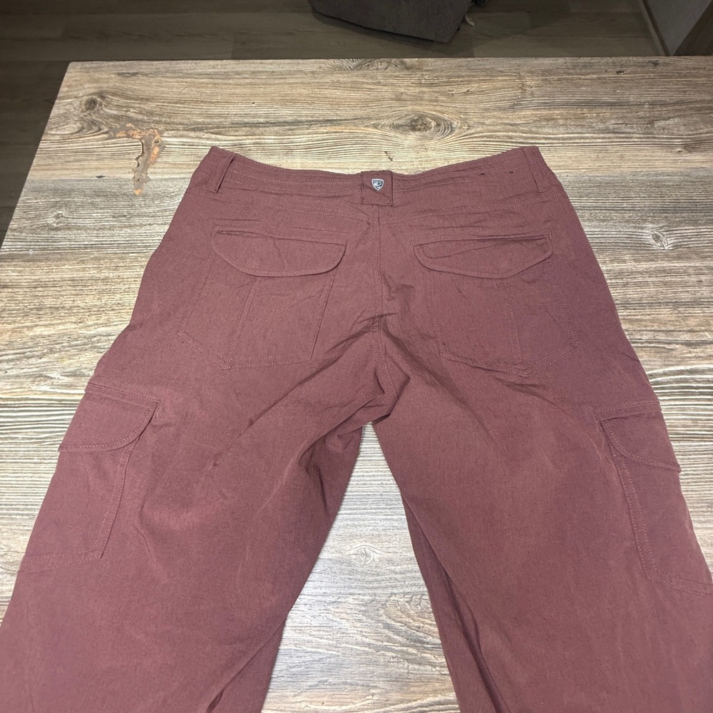 Kuhl Splash Roll-Up Cargo Pants Womens 6 Regular Burgundy Plum Hiking Outdoor - Picture 7 of 9